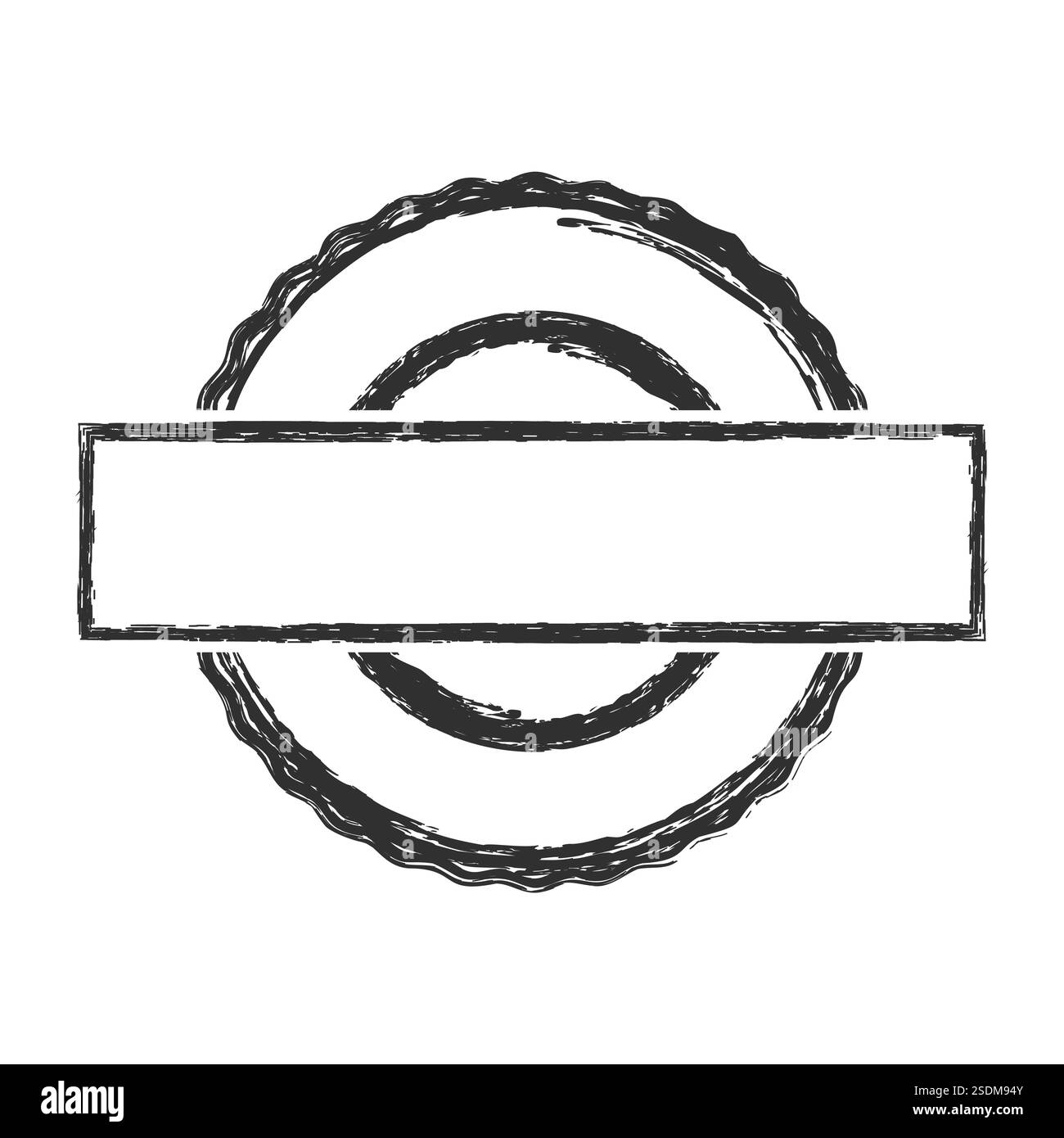 Grunge vierge, tampon en caoutchouc avec espace pour le texte Illustration de Vecteur