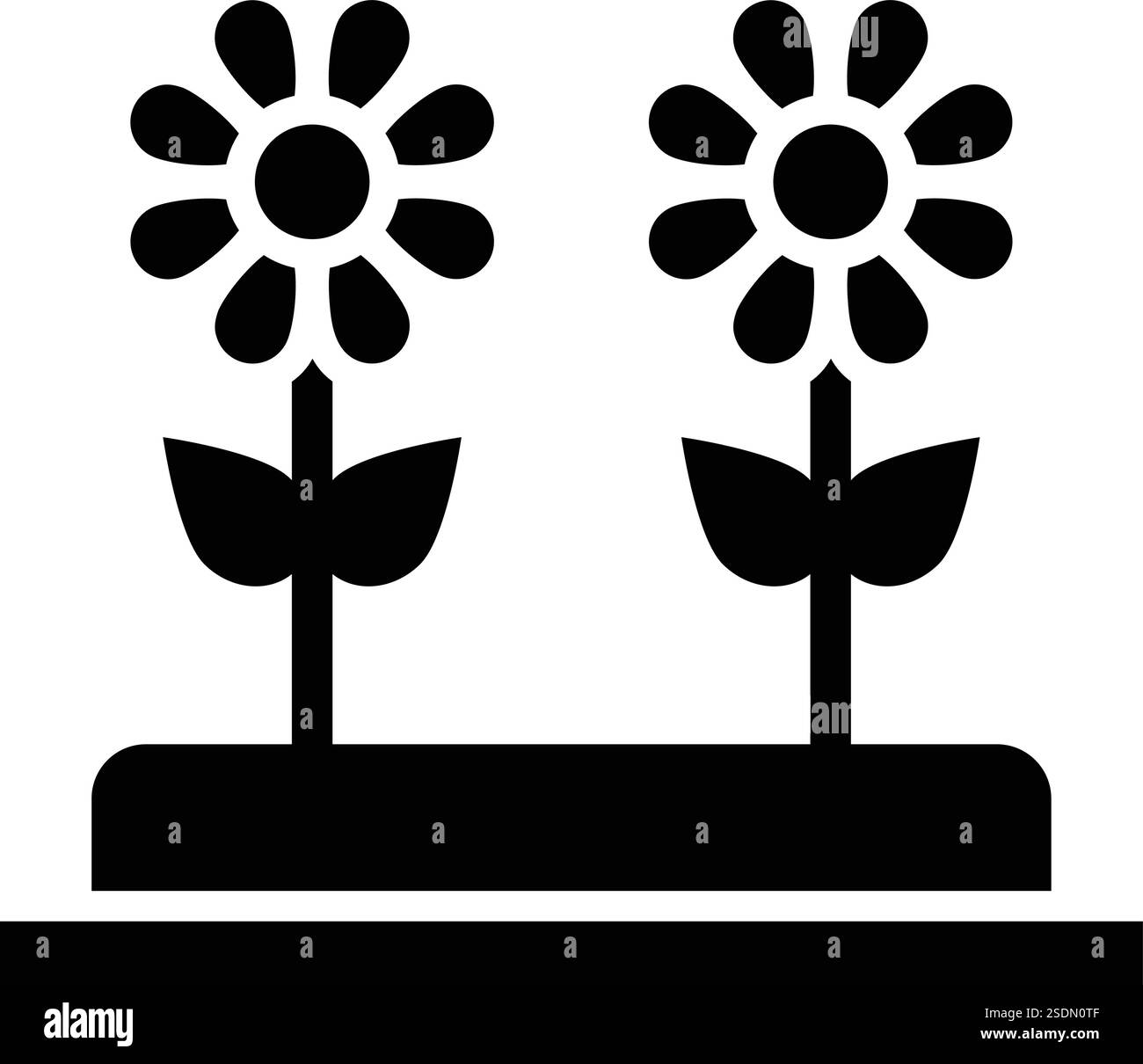 Illustration de conception d'icône de vecteur de fleurs Illustration de Vecteur
