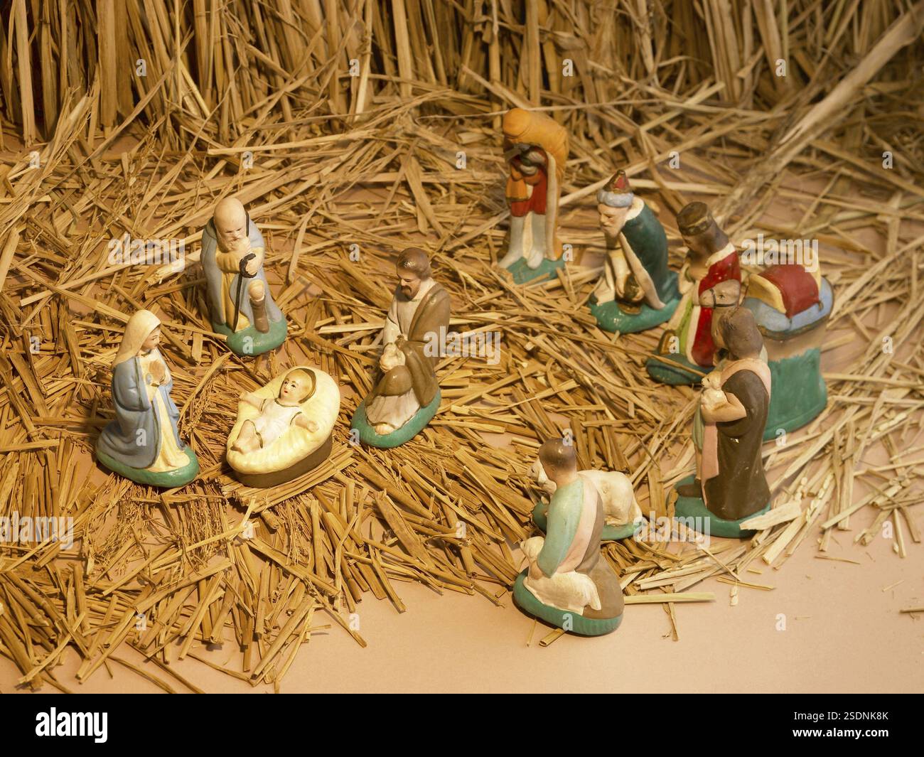 Naissance du souvenir de Jésus et reconstitution de la scène de la nativité Banque D'Images