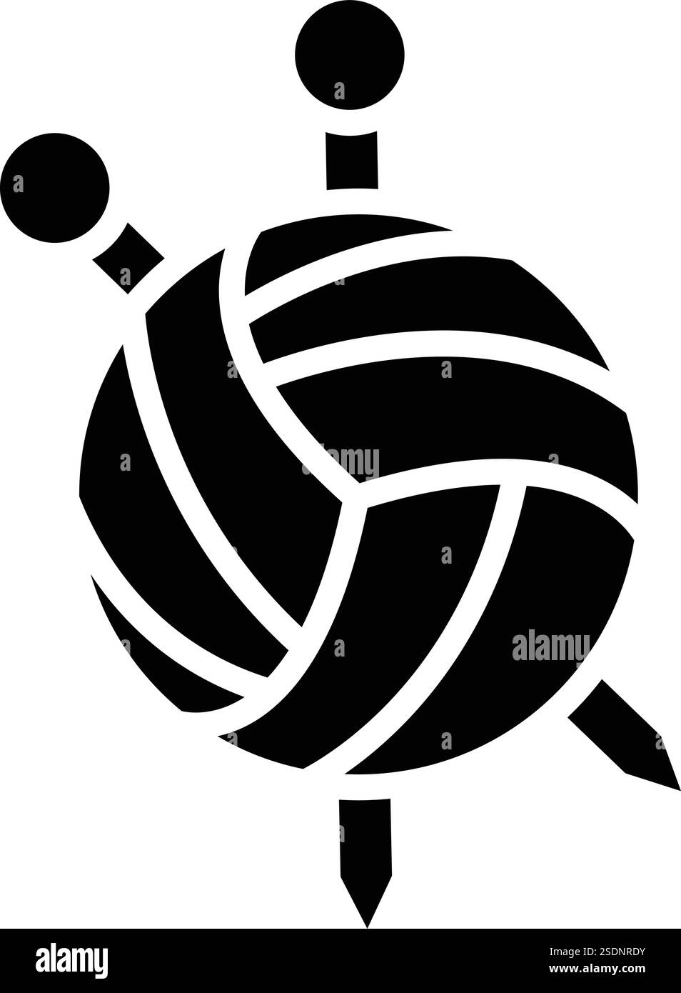 Illustration de conception d'icône de vecteur de laine Illustration de Vecteur