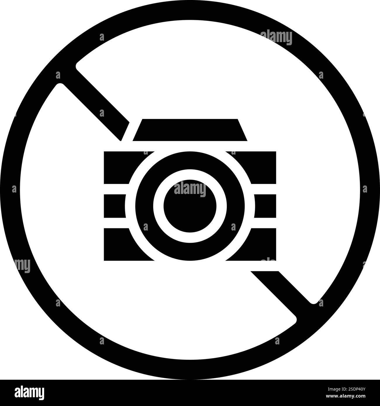 Aucune illustration de conception d'icône de vecteur de caméra Illustration de Vecteur