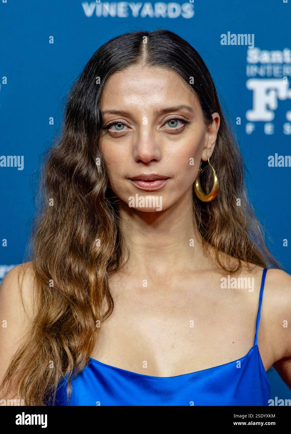Santa Barbara, États-Unis. 07 février 2025. L'actrice Angela Sarafyan arrive au 40e Festival international du film de Santa Barbara pour la première américaine de Horizon : an American Saga-Chapter 2 avec Kevin Costner au Arlington Theatre de Santa Barbara, CA, le 7 février 2025. (Photo de Rod Rolle/Sipa USA) crédit : Sipa USA/Alamy Live News Banque D'Images