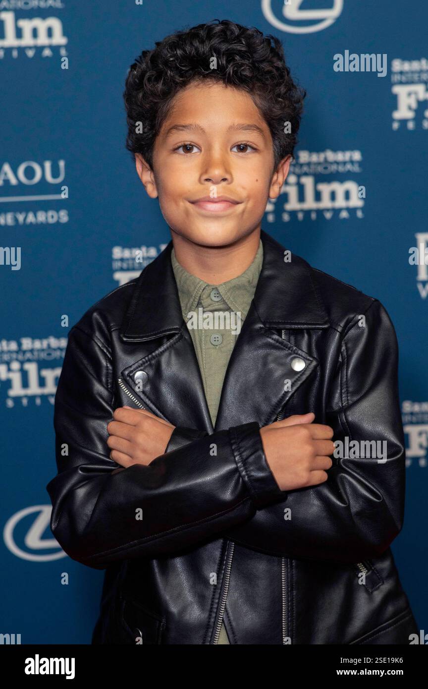 Romeo Lichtenstein BEI der Premiere des Kinofilms 'Horizon : an American Saga - Chapter 2 / Horizon 2 - Eine amerikanische Saga' auf dem 40. Festival international du film de Santa Barbara 2025 im Arlington Theatre. Santa Barbara, 07.02.2025 Banque D'Images