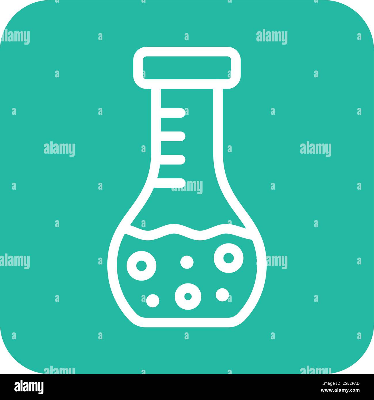 Illustration de conception d'icône de vecteur de flacon volumétrique Illustration de Vecteur