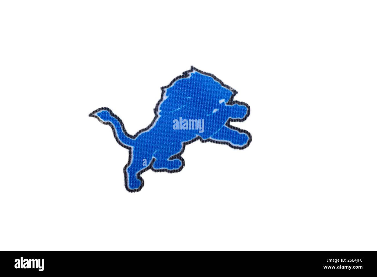Detroit, États-Unis 12 novembre 2024 logo de l'équipe de football américain professionnel des Lions de Détroit. Honolulu couleur bleue isolé sur fond blanc avec co Banque D'Images Detroit, États-Unis 12 novembre 2024 logo de l'équipe de football américain professionnel des Lions de Détroit. Honolulu couleur bleue isolé sur fond blanc avec co Banque D'Images