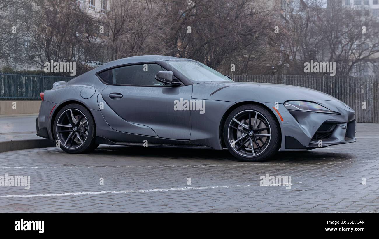 Chisinau, Moldavie-31 janvier 2025 : Toyota GR Supra - cinquième génération (J29/DB ; 2019) de Toyota Supra Banque D'Images