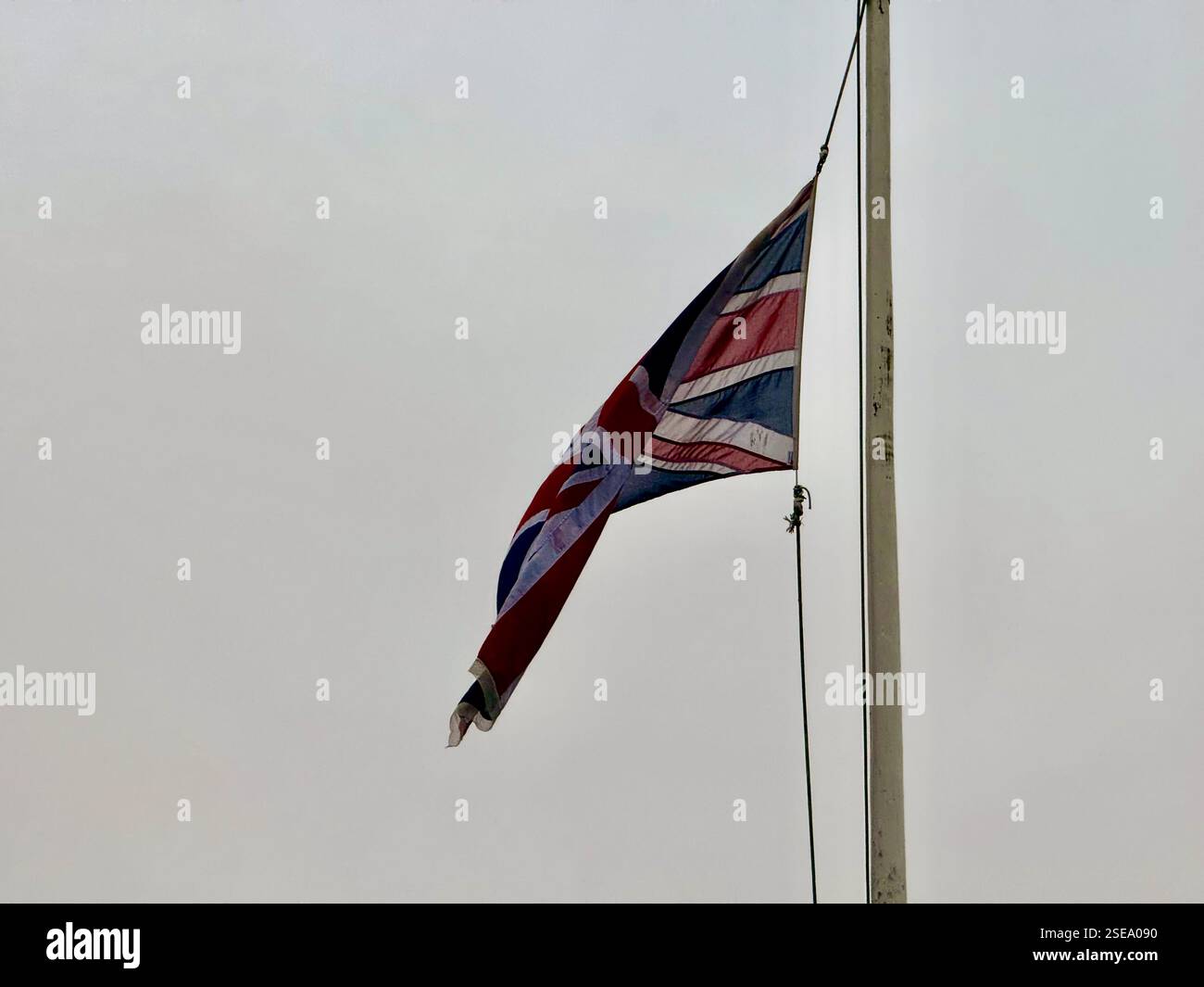 Union Jack, drapeau britannique, drapeau britannique, Royaume-Uni, Angleterre, Écosse, pays de Galles, Irlande du Nord - Image de stock capturée avec un smartphone