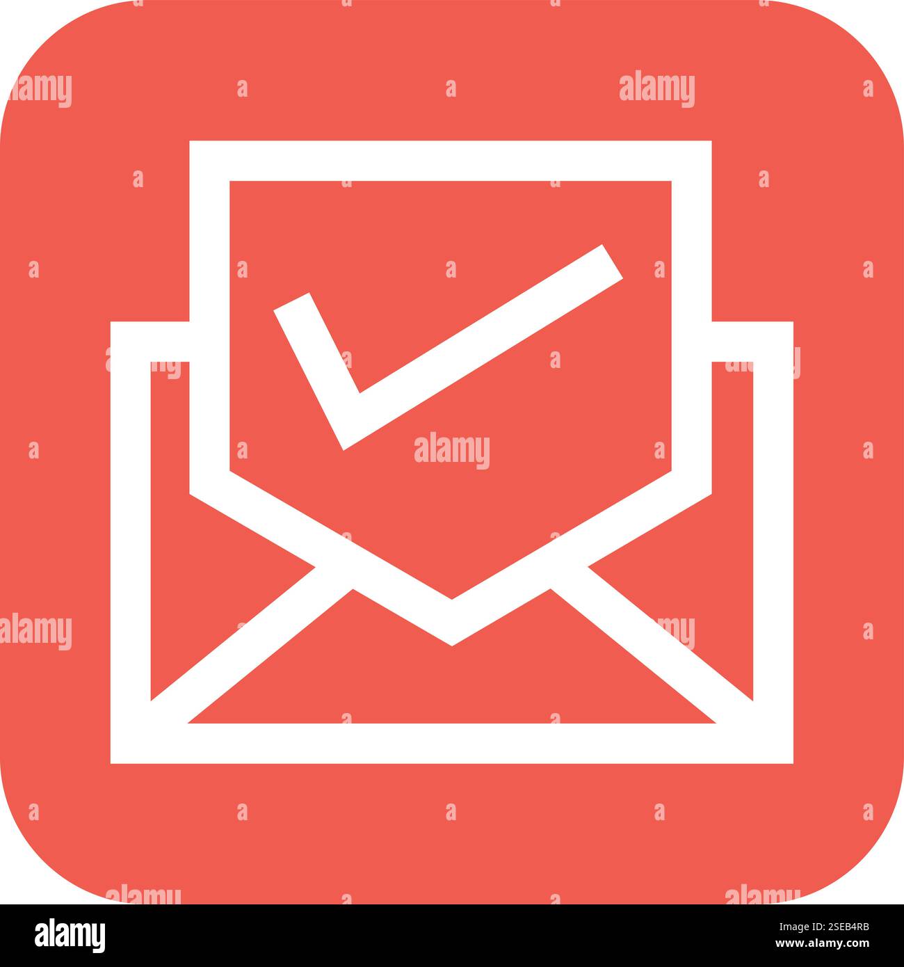 Illustration de conception d'icône vectorielle d'e-mail vérifiée Illustration de Vecteur