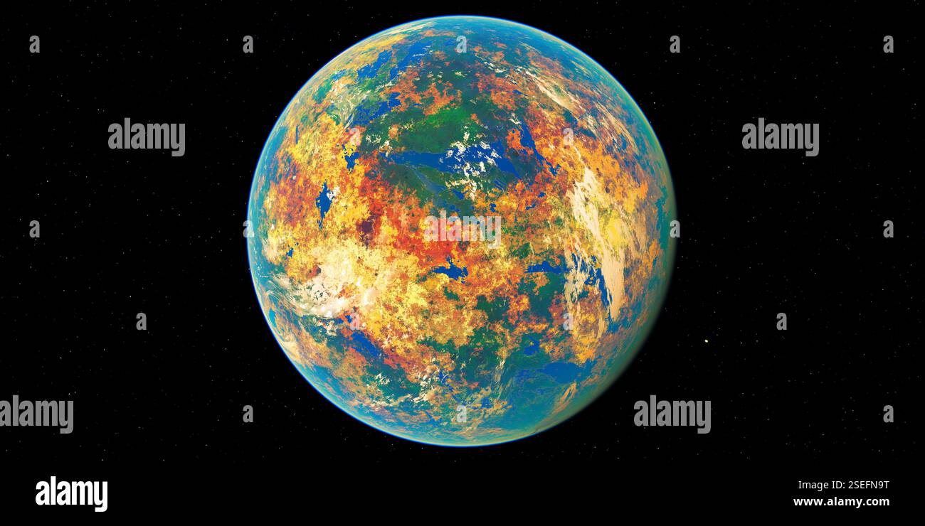 Luyten b (plus communément connu sous le nom de Gliese 273b) est une exoplanète confirmée, probablement rocheuse, orbitant dans la zone habitable de la naine rouge voisine de Luyte Banque D'Images