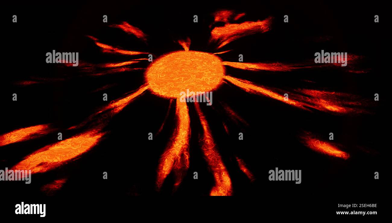 Trappist-1b est une planète rocheuse qui orbite autour de l'étoile naine rouge TRAPPIST-1. C'est l'une des sept planètes de la taille de la Terre dans le système TRAPPIST-1. Banque D'Images