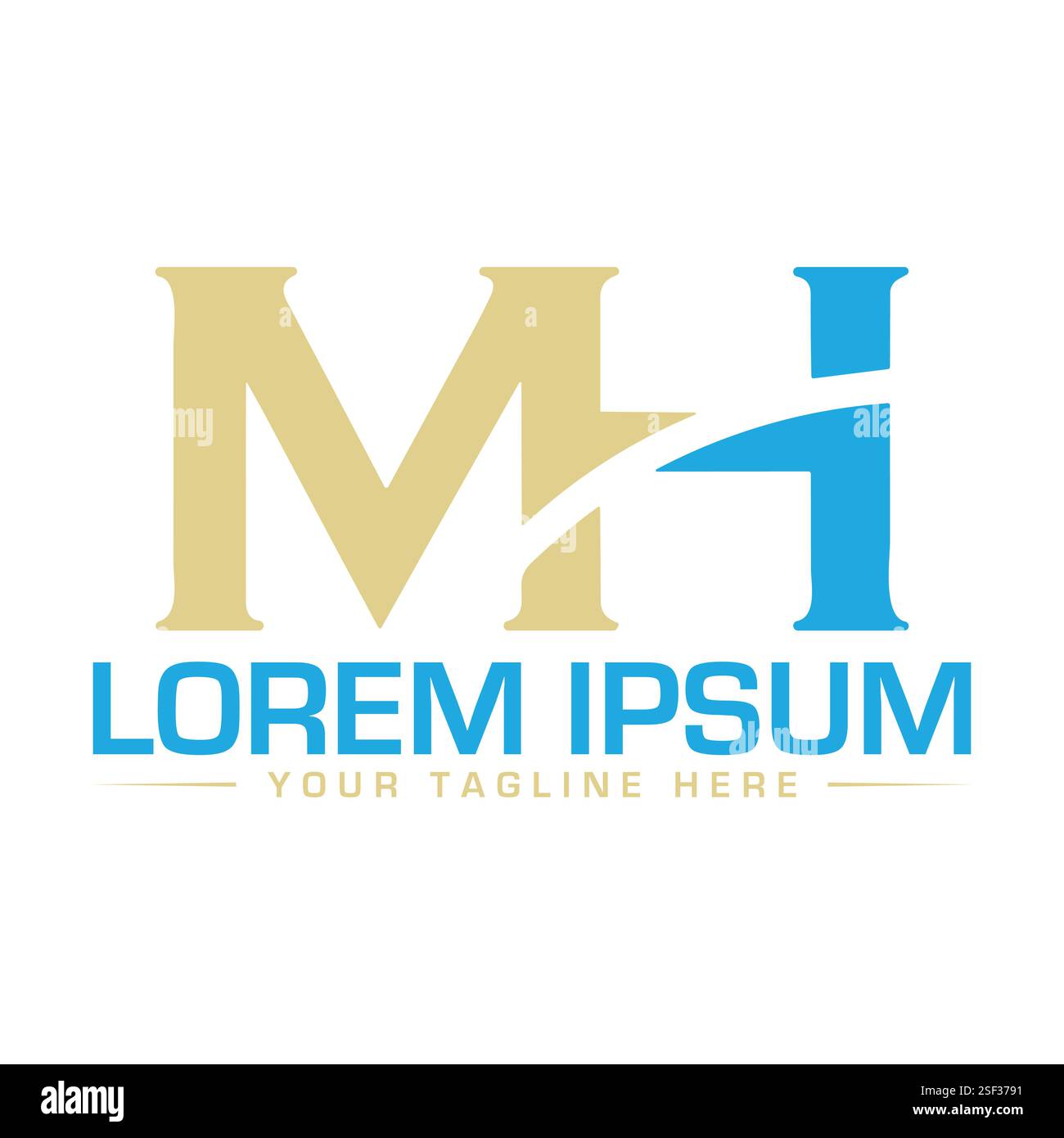 Logo MH Letter Illustration de Vecteur