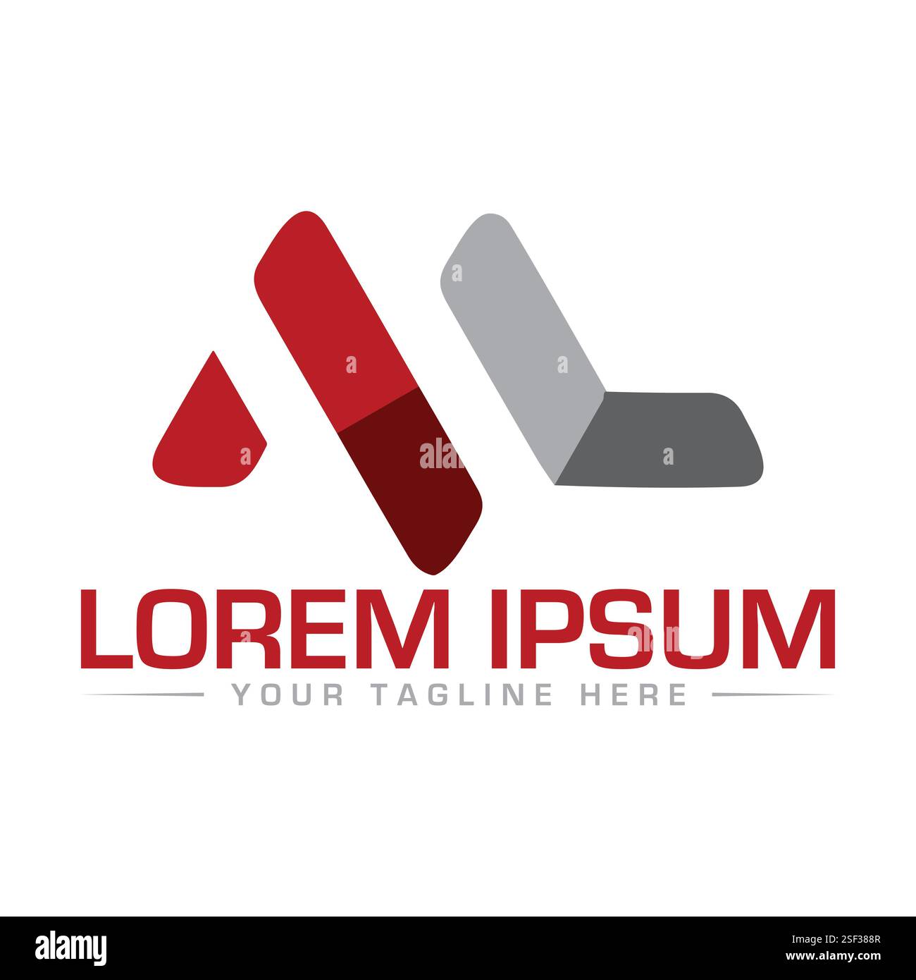 Logo de lettre ML Illustration de Vecteur