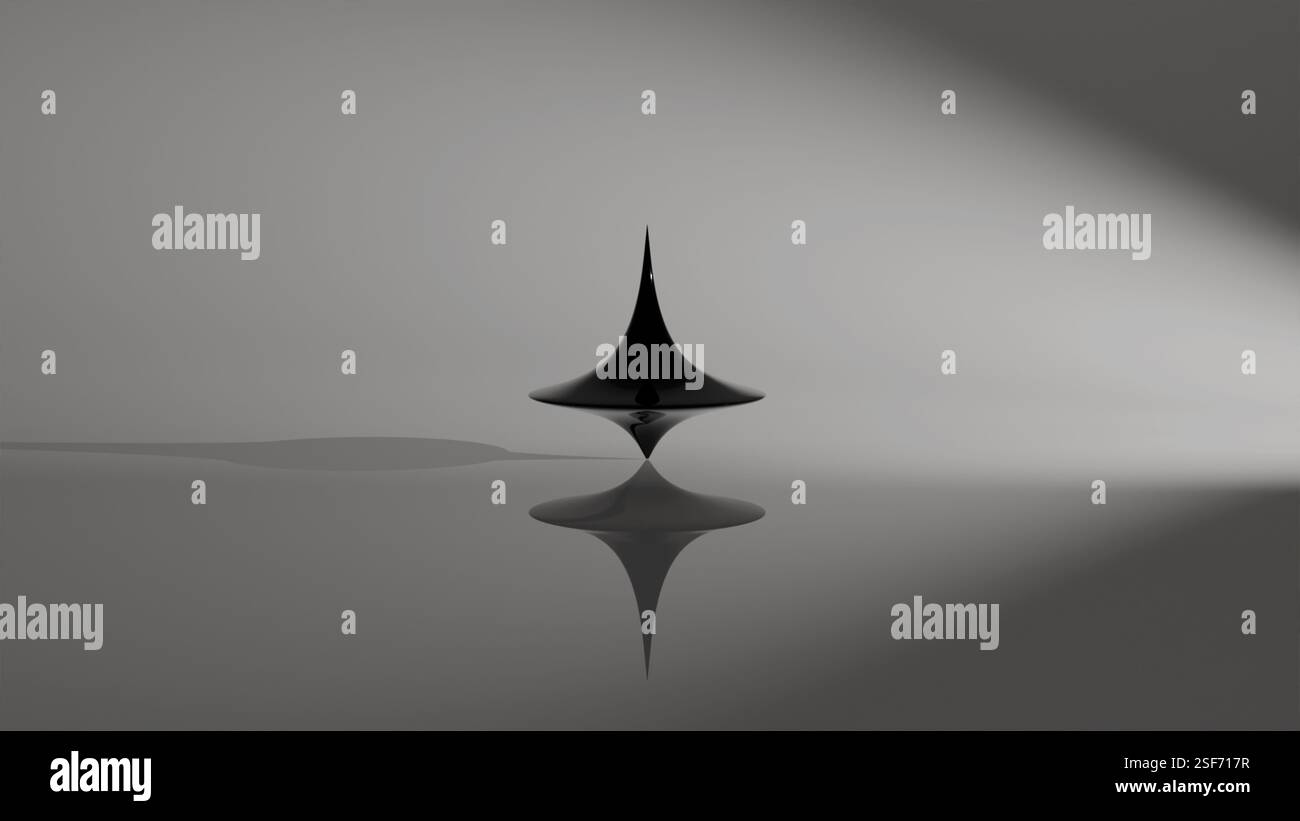 Modèle 3D d'un plateau tournant en métal pour enfants sur un fond clair avec réflexion et ombres Banque D'Images