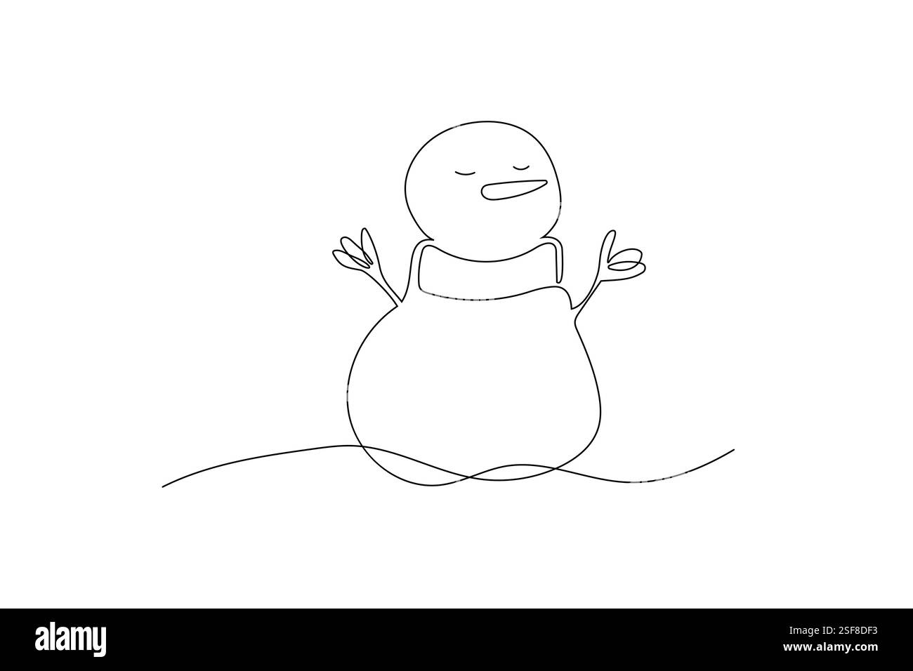 Caractère joyeux se relaxant dans un paysage paisible en profitant d'un moment de joie Illustration de Vecteur