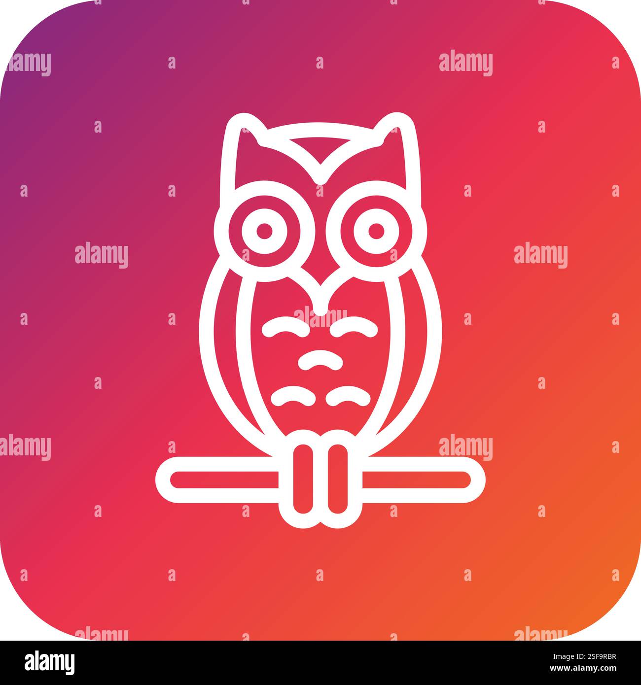 Illustration de conception d'icône de vecteur de hibou Illustration de Vecteur