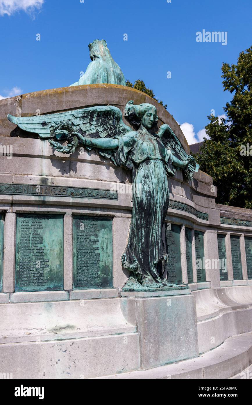 Mémorial de guerre vendéen avec les noms des morts, Tournai, Belgique Banque D'Images