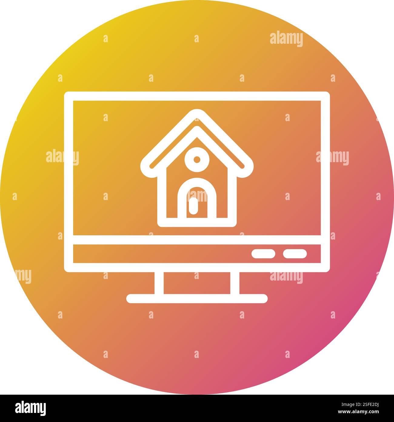 Maison en ligne Vector Icon Design illustration Illustration de Vecteur