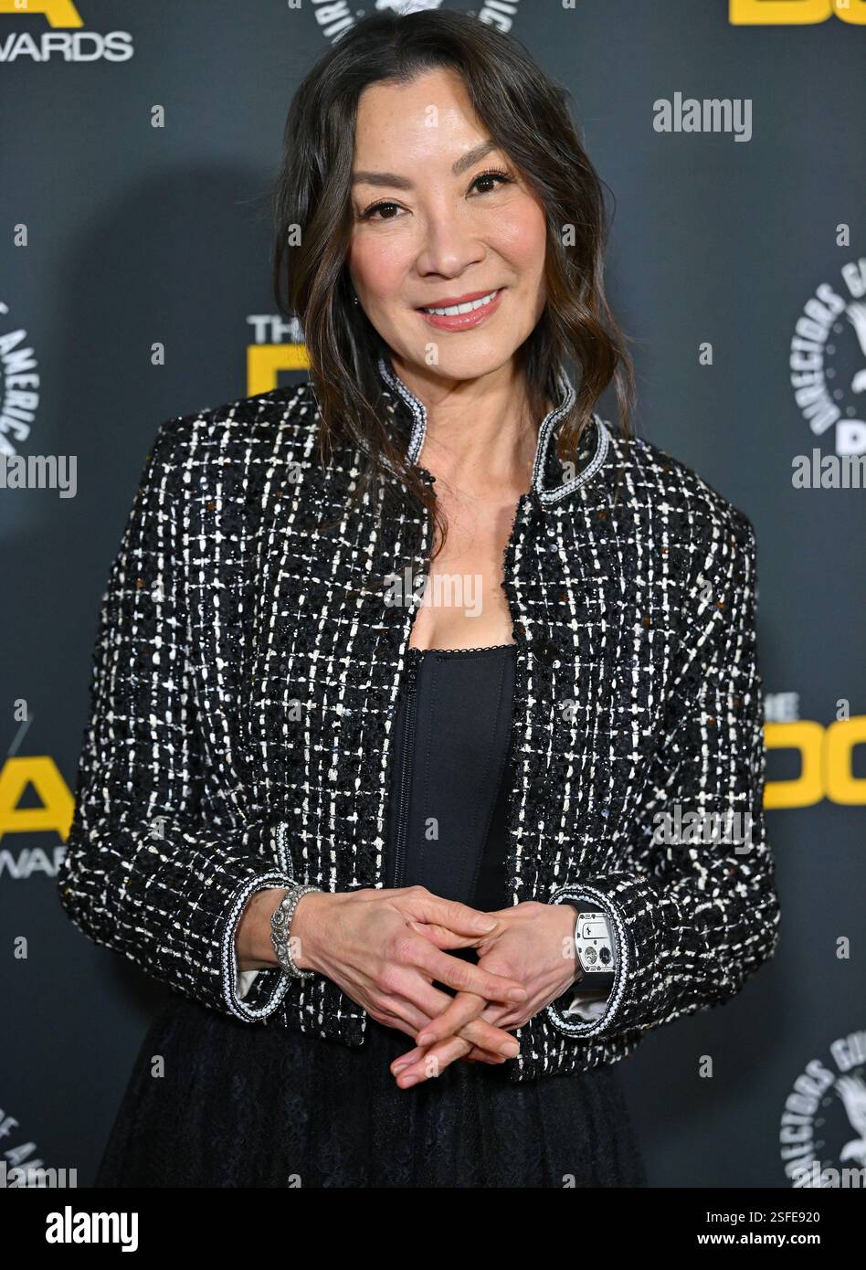 Beverly Hills, États-Unis. 08th Feb, 2025. Michelle Yeoh assiste à la 77e cérémonie annuelle des Directors Guild of America Awards au Beverly Hilton Hotel à Beverly Hills, Californie, le samedi 8 février 2024. Photo de Chris Chew/UPI crédit : UPI/Alamy Live News Banque D'Images
