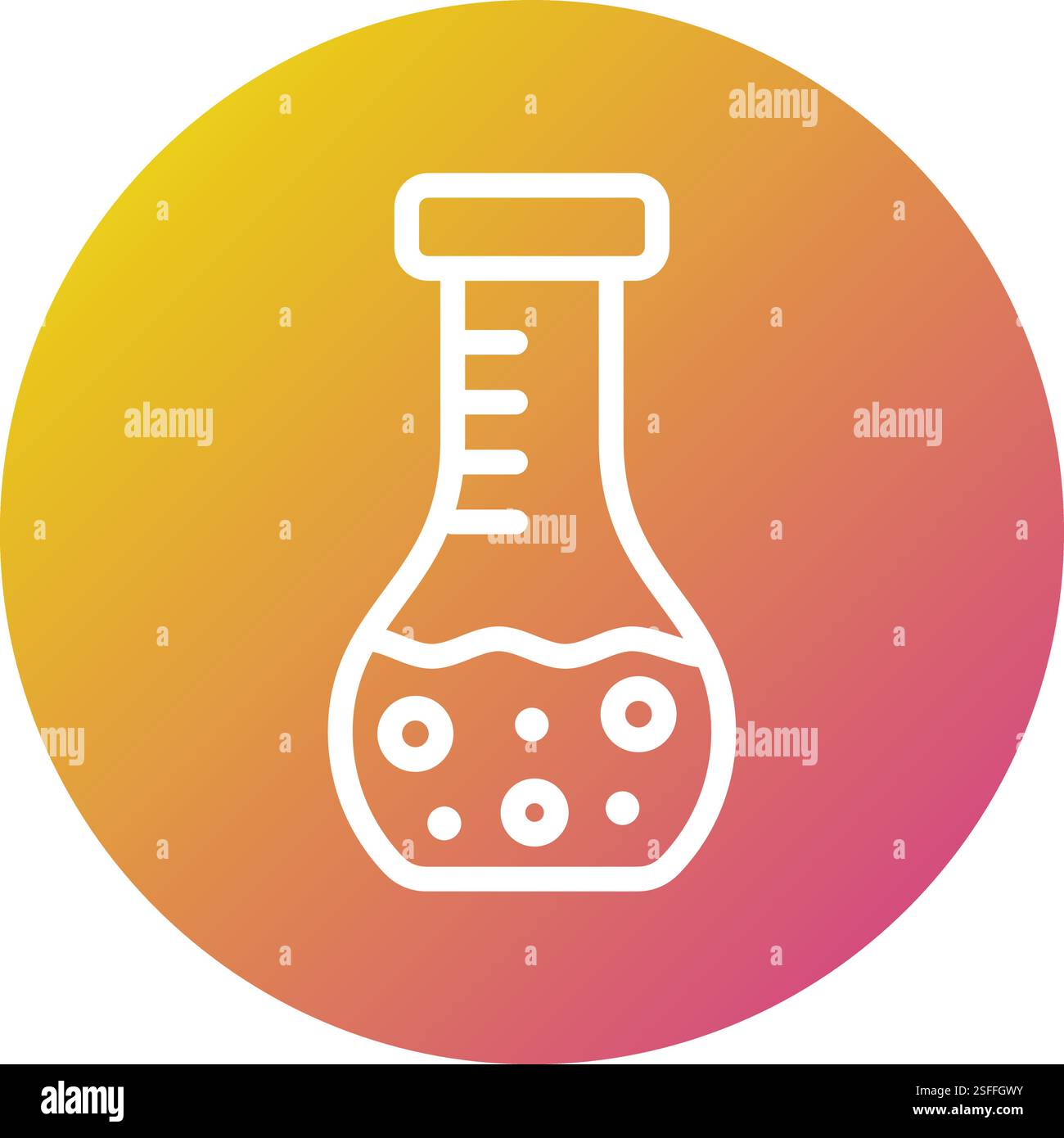 Illustration de conception d'icône de vecteur de flacon volumétrique Illustration de Vecteur
