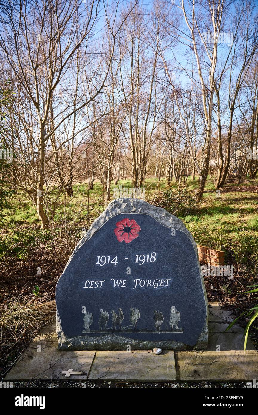Arboretum commémoratif de Fylde et forêt communautaire. Au moins oublions-nous mémorial Banque D'Images