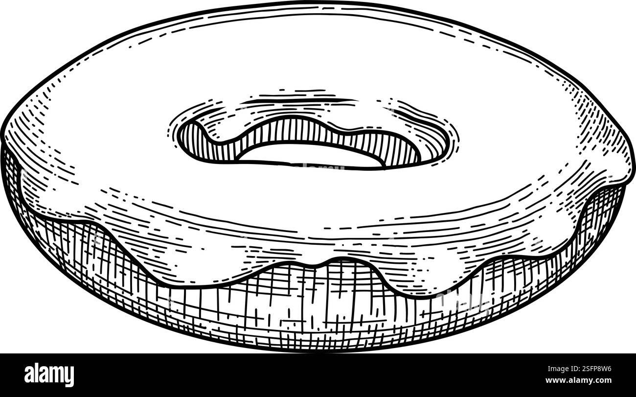 Biscuit et biscuit doodle. Desserts, pâtisseries, craquelins, biscuits aux pépites de chocolat dans le style croquis. Illustration vectorielle dessinée à la main isolée sur backgr blanc Illustration de Vecteur