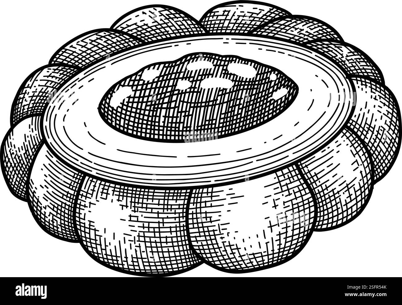 Biscuit et biscuit doodle. Desserts, pâtisseries, craquelins, biscuits aux pépites de chocolat dans le style croquis. Illustration vectorielle dessinée à la main isolée sur backgr blanc Illustration de Vecteur