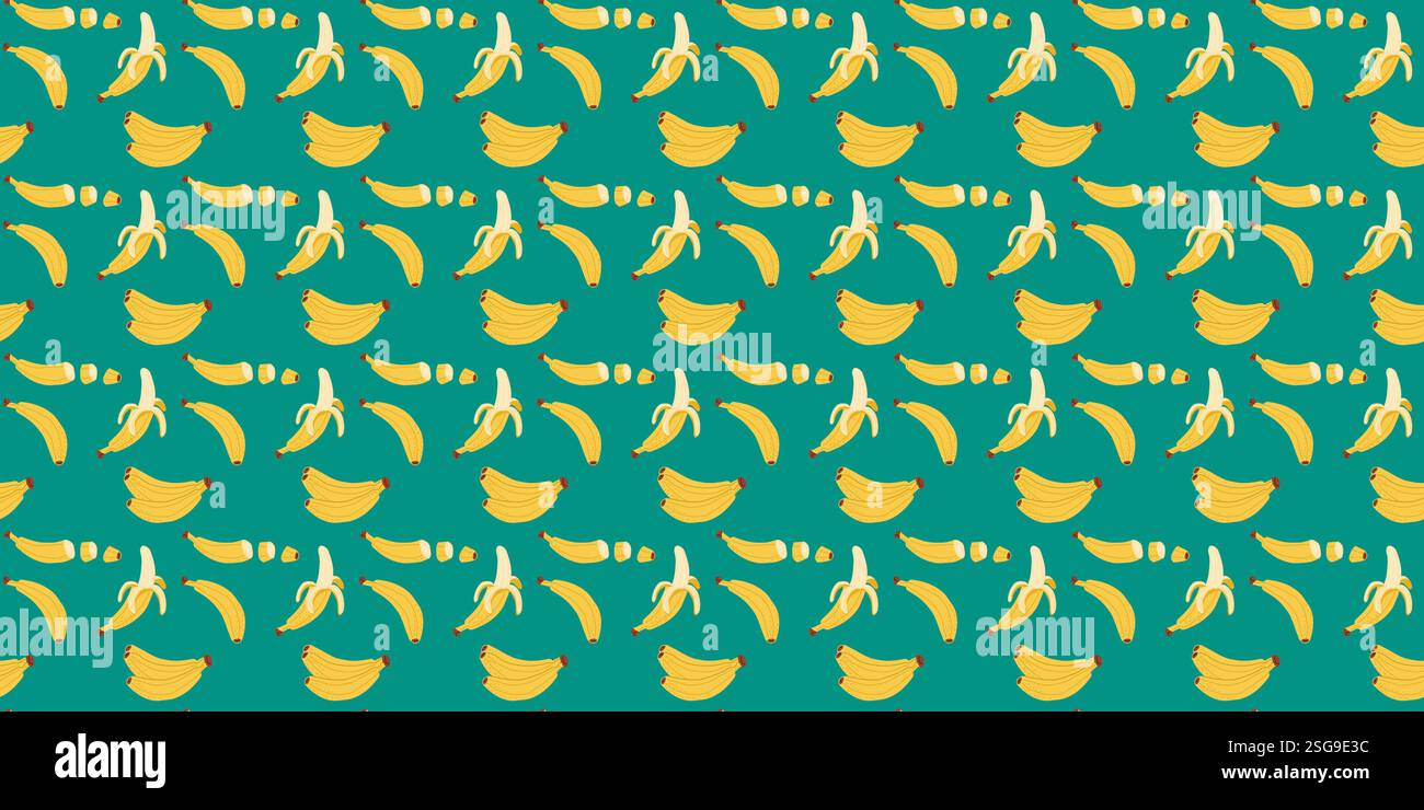 Motif banane vibrant avec une sensation tropicale créant un design de fond animé Illustration de Vecteur