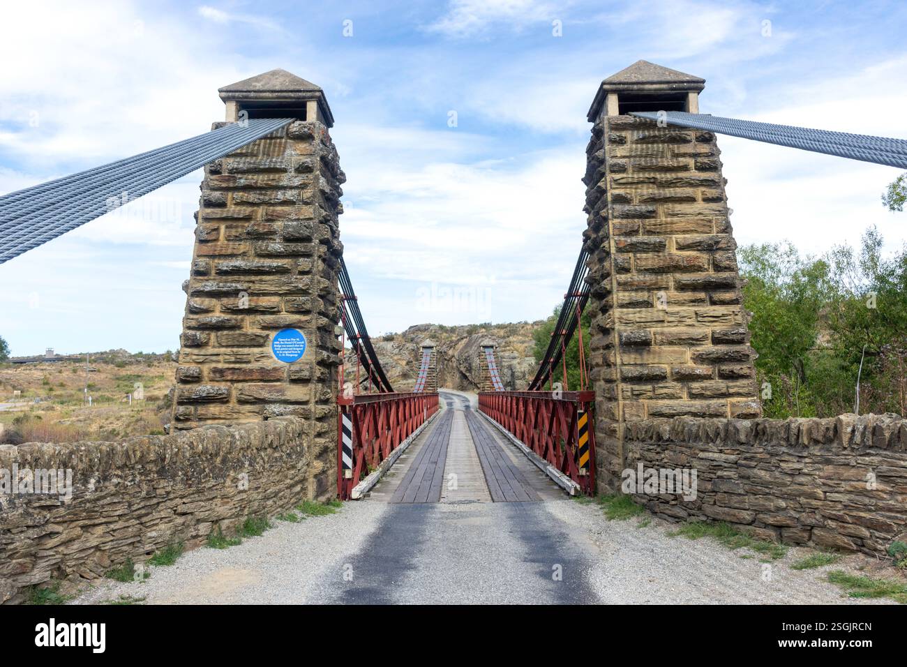 Pont historique d'Ophir (1880), Opir Bridge Road, Opir, région d'Otago, Île du Sud, nouvelle-Zélande Banque D'Images