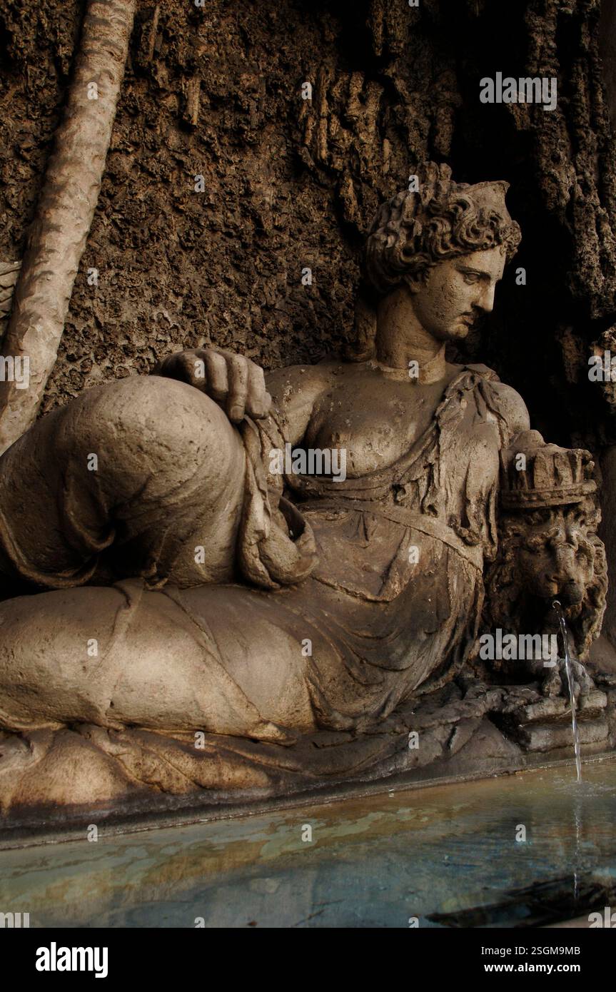 La Déesse Juno, Quattro Fontane, Rome, Italie, 2009. Le Goddes Juno, symbole de Strenghth par Domenico Fontana (1543-1607). Banque D'Images