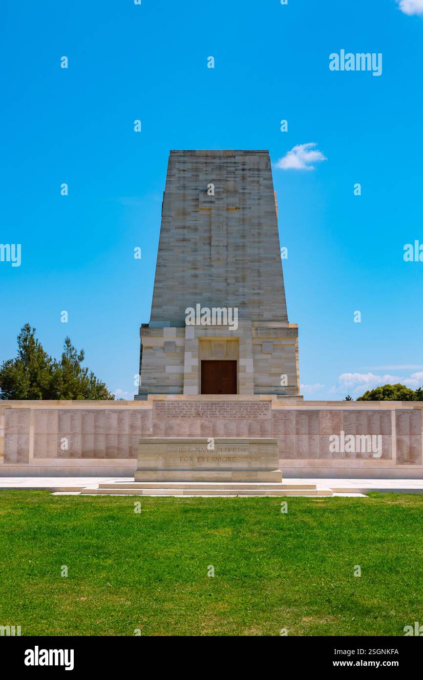 Mémorial de Lone Pine à Gallipoli. Anzac Day concept photo verticale. Canakkale Turquie - 4.14.2024 Banque D'Images