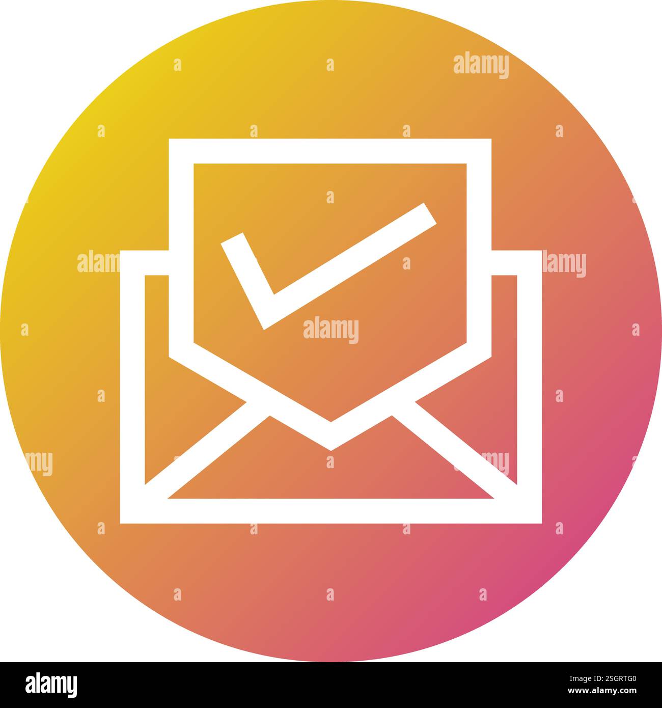 Illustration de conception d'icône vectorielle d'e-mail vérifiée Illustration de Vecteur