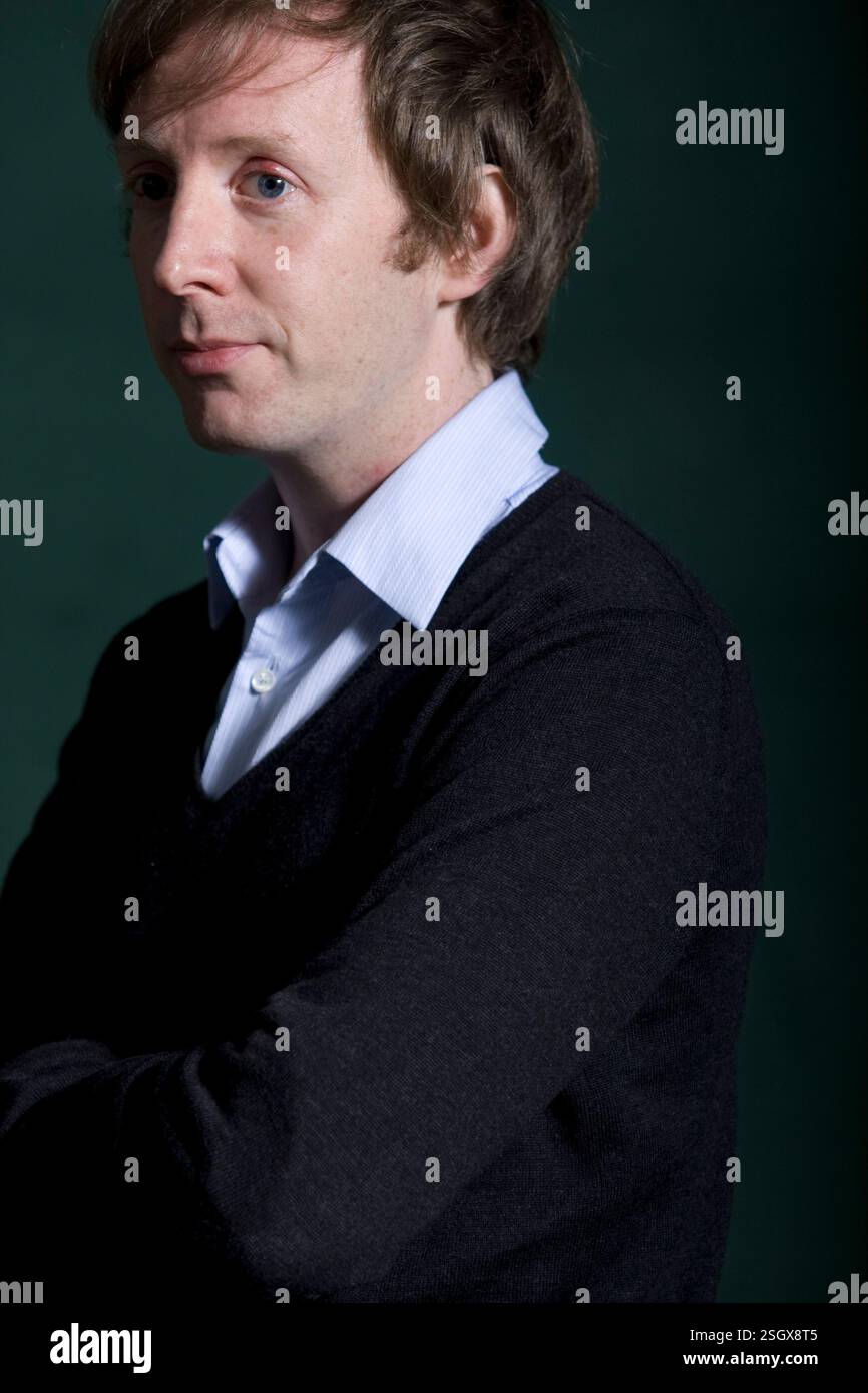 Paul Murray, écrivain irlandais nominé au Booker, photographié au Festival international du livre d'Édimbourg où il a parlé de son livre intitulé « Skippy dies ». L'événement de trois semaines est le plus grand festival littéraire du monde et se tient pendant le Festival annuel d'Édimbourg. L'événement de 2010 a comporté des exposés et des présentations de plus de 500 auteurs du monde entier. Banque D'Images