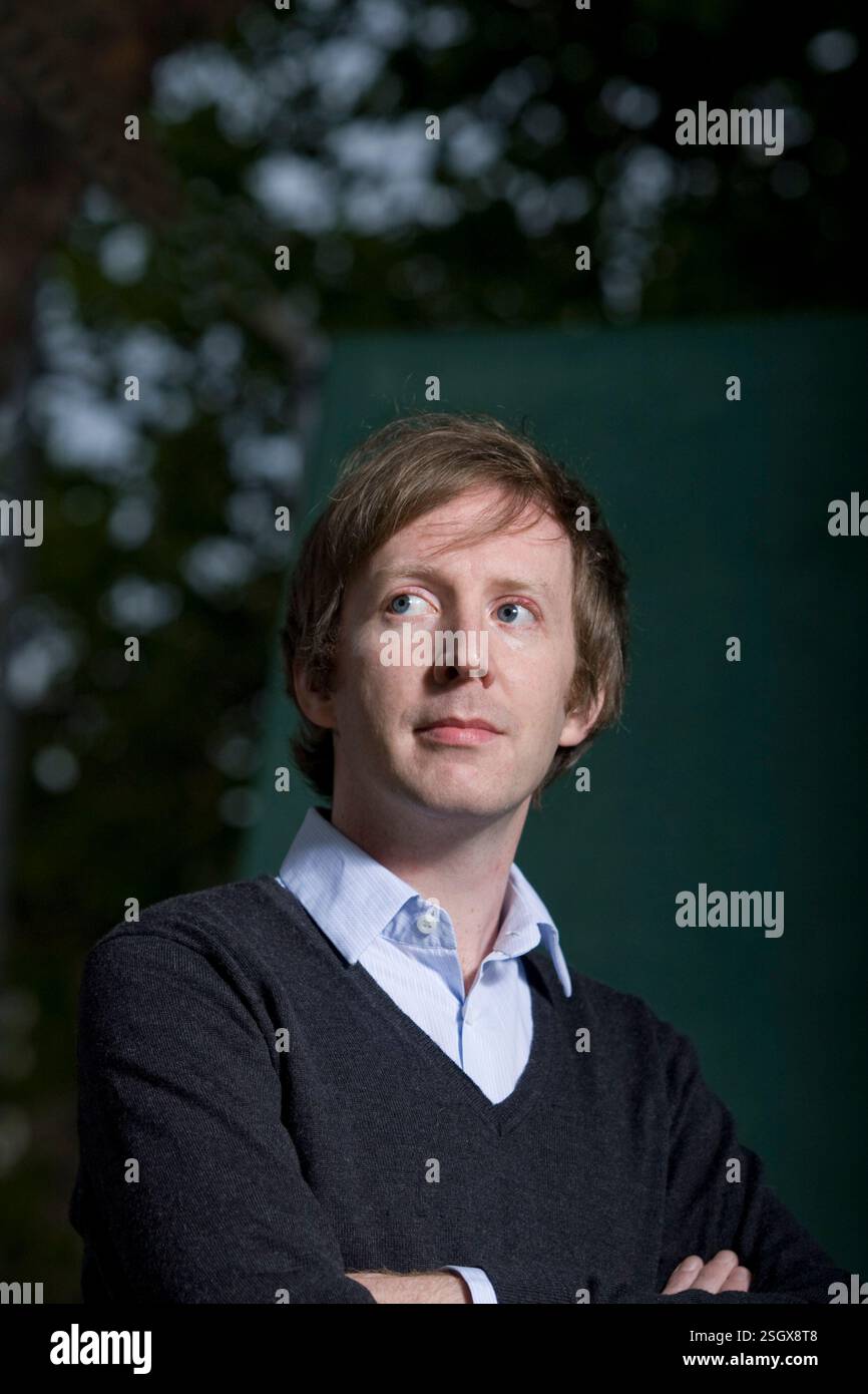 Paul Murray, écrivain irlandais nominé au Booker, photographié au Festival international du livre d'Édimbourg où il a parlé de son livre intitulé « Skippy dies ». L'événement de trois semaines est le plus grand festival littéraire du monde et se tient pendant le Festival annuel d'Édimbourg. L'événement de 2010 a comporté des exposés et des présentations de plus de 500 auteurs du monde entier. Banque D'Images