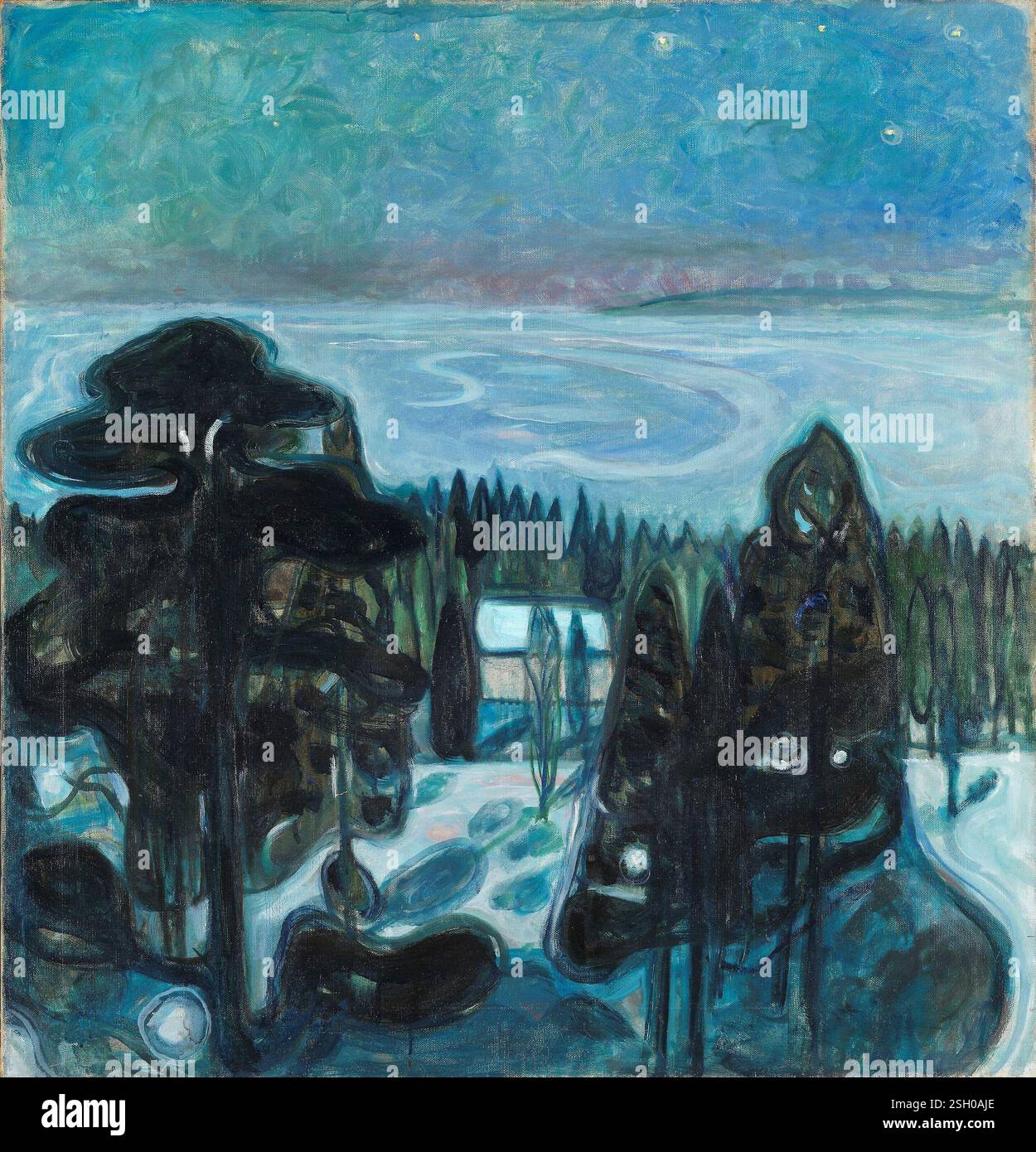 Nuit blanche. Edward Munch. 1900-1901. Banque D'Images