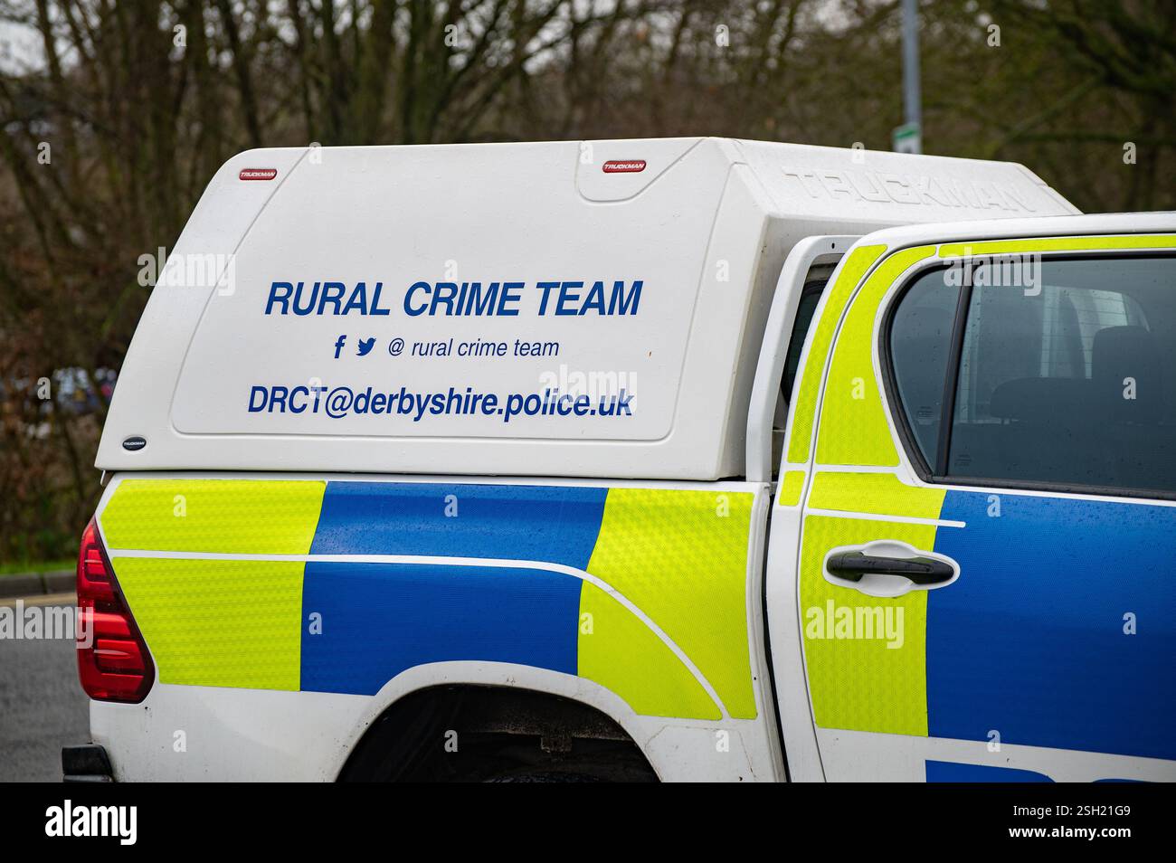 Une camionnette 4x4 de police rural crime Team, Bakewell Livestock Market, Bakewell, Derbyshire, Royaume-Uni. Banque D'Images