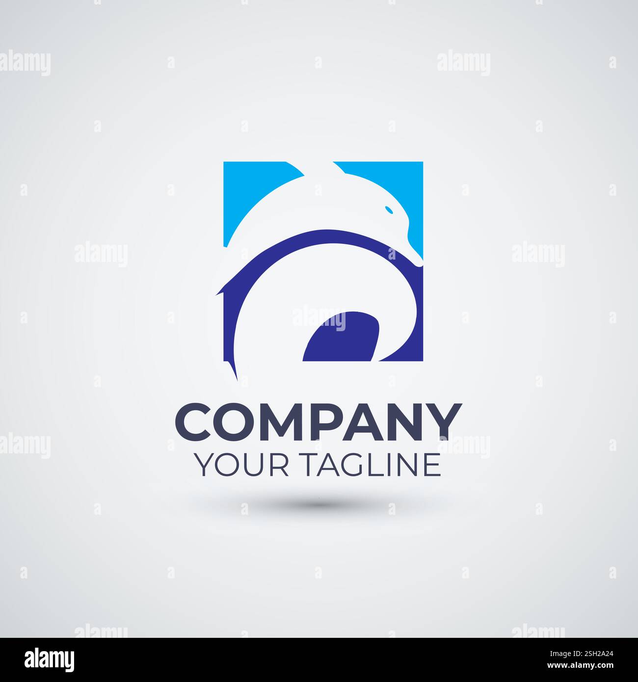 modèle d'icône de conception de logo dolphin Illustration de Vecteur