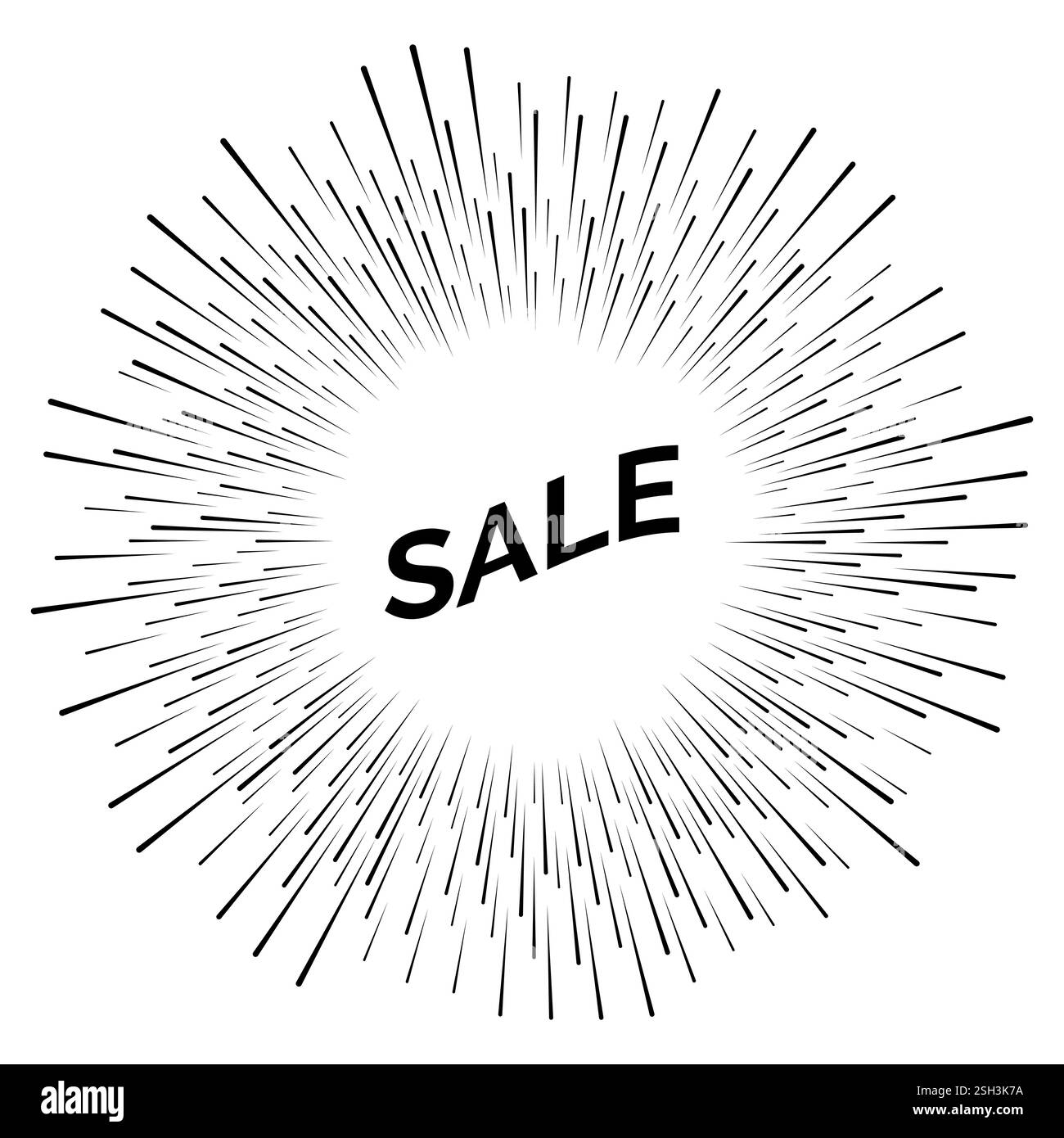 Autocollant de vente noir avec feux d'artifice. Illustration vectorielle Illustration de Vecteur