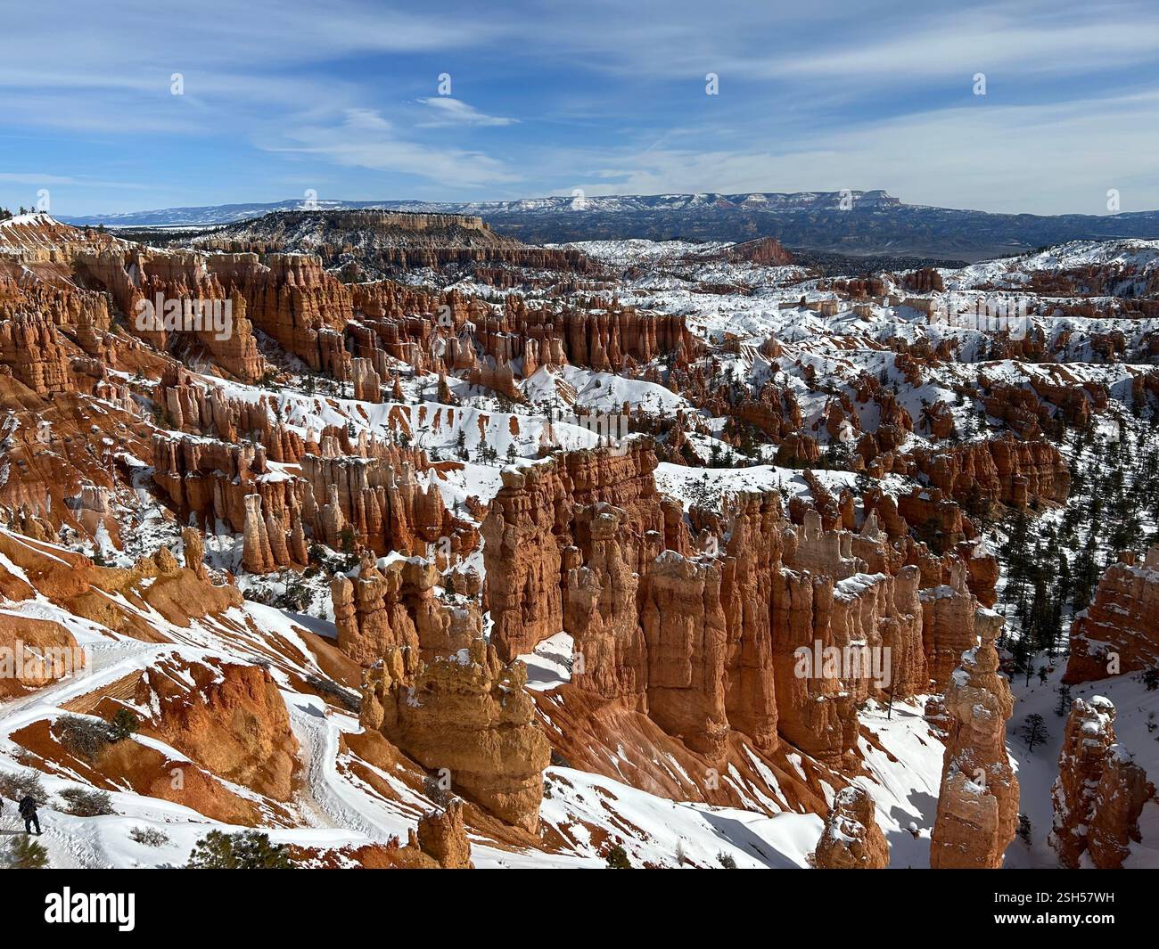 Vue sur Bryce Canyon en hiver Banque D'Images