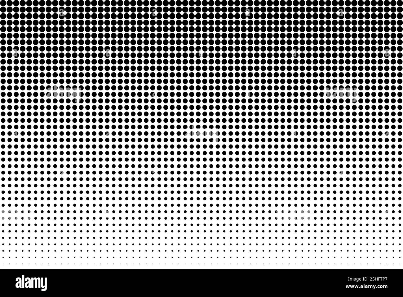 Motif de points demi-teintes. Fond dégradé en niveaux de gris. Texture pointillée vectorielle. Demi-teinte circulaire abstraite Illustration de Vecteur