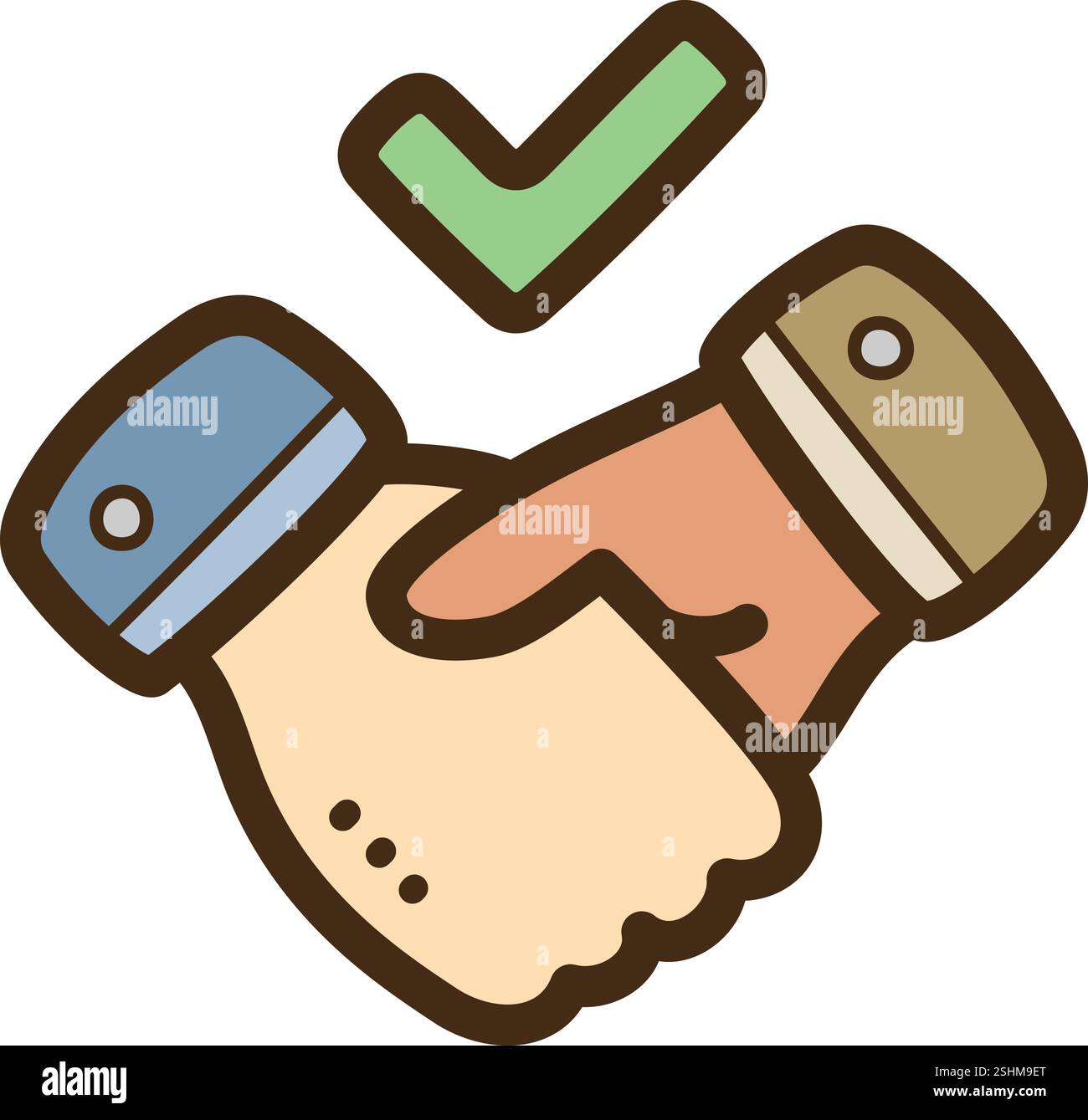 Illustration et graphique de doodle vectoriel d'accord. Fait partie de la catégorie entreprise et bureau. Illustration de Vecteur