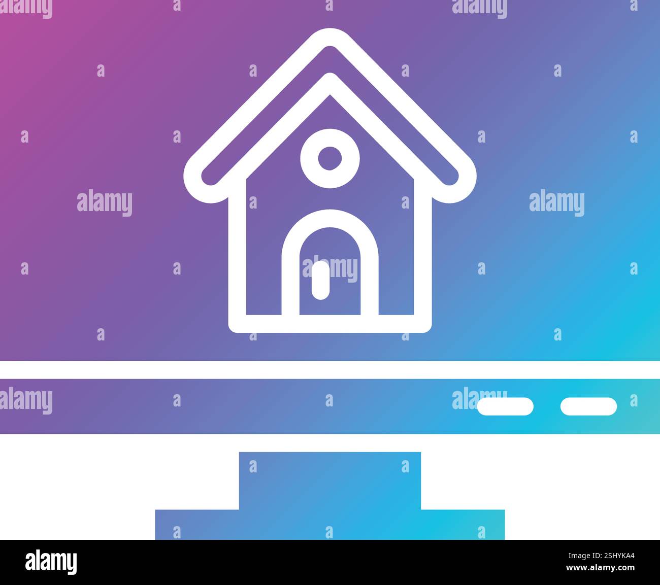 Maison en ligne Vector Icon Design illustration Illustration de Vecteur