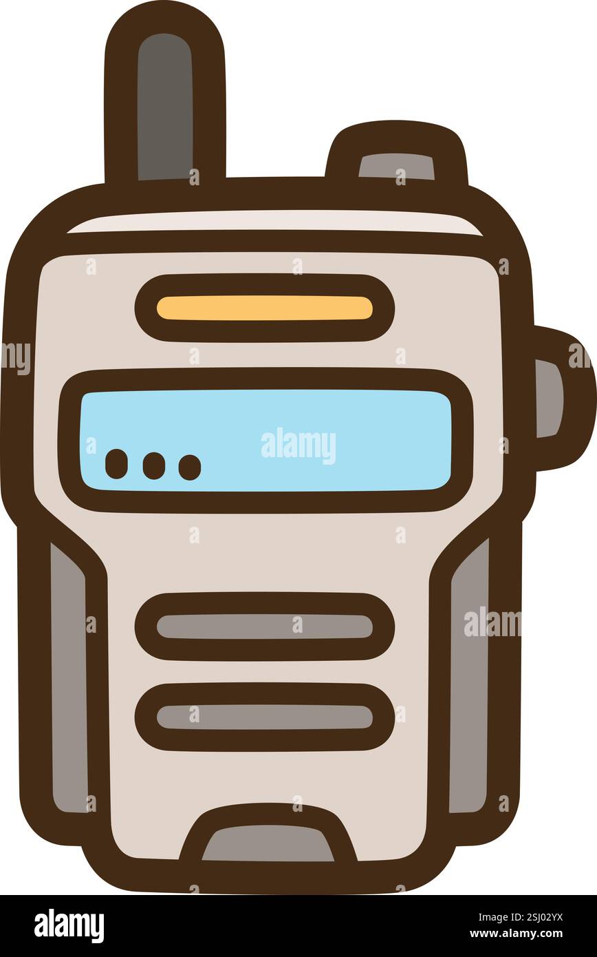 Walkie-talkie vecteur doodle illustration et graphique. Fait partie de la catégorie de communication. Illustration de Vecteur