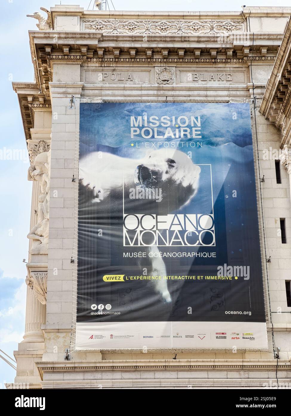 Musée océanographique de Monaco. Oceano Monaco est un musée des sciences de la mer et fait partie de l'Institut océanographique, un organisme d'éducation océanique - Image de stock capturée avec un smartphone