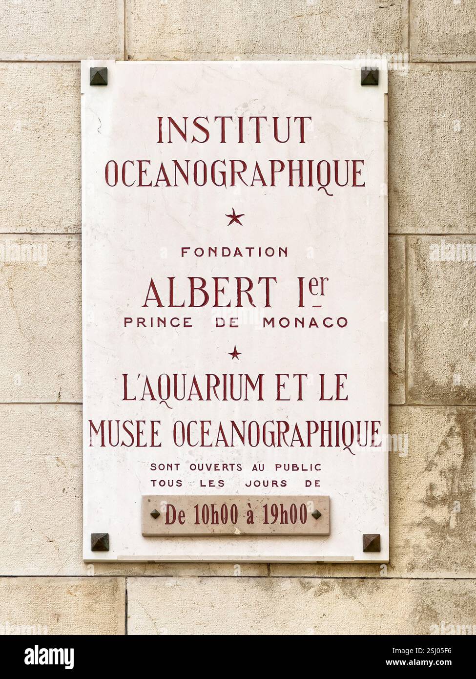 Institut Océanographique, organisation d'éducation océanique à Monaco. Le Musée Océanographique, Oceano Monaco fait partie de l'institut. Banque D'Images