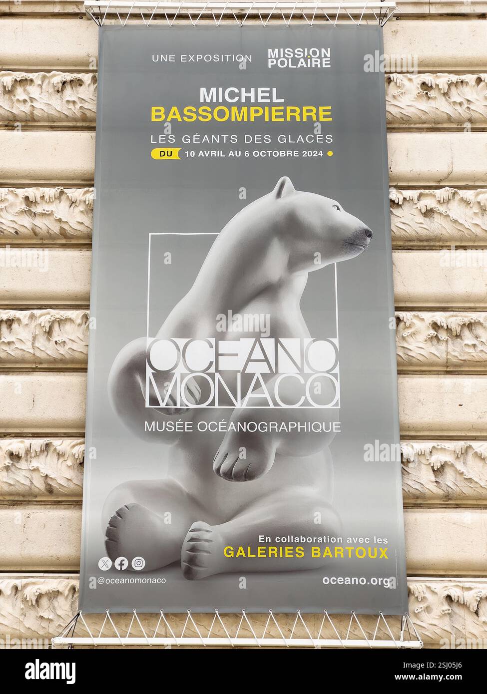 Musée océanographique de Monaco. Oceano Monaco est un musée des sciences de la mer et fait partie de l'Institut océanographique, un organisme d'éducation océanique - Image de stock capturée avec un smartphone