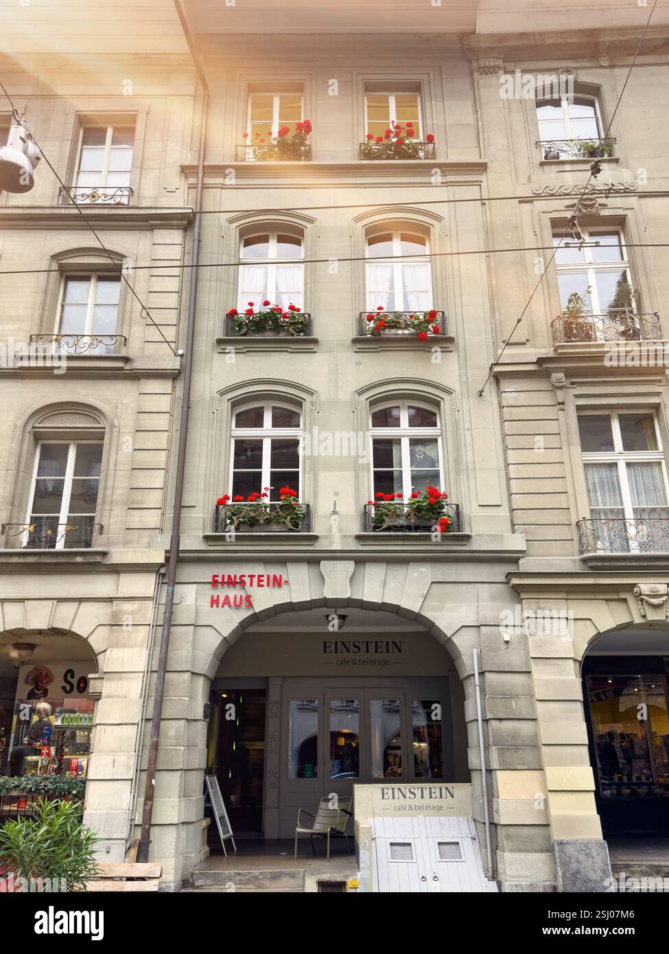 Einsteinhaus, Einstein House à Berne, Suisse. Musée et ancienne résidence d'Albert Einstein. La théorie de la relativité a été développée ici. - Image de stock capturée avec un smartphone