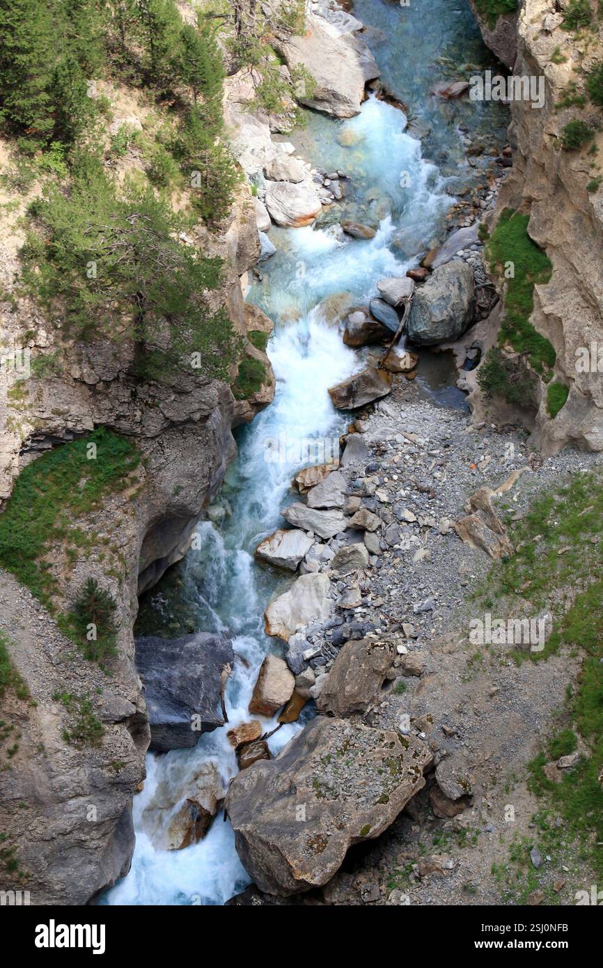 Montagnes dans les environs de Risoul. Banque D'Images