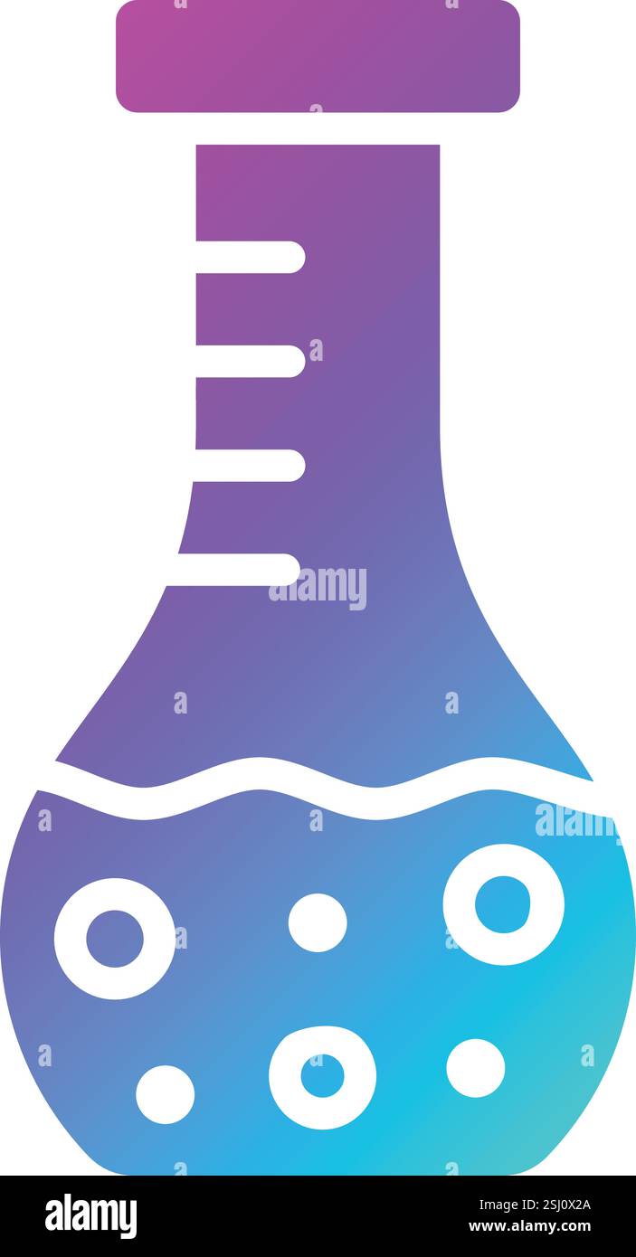 Illustration de conception d'icône de vecteur de flacon volumétrique Illustration de Vecteur