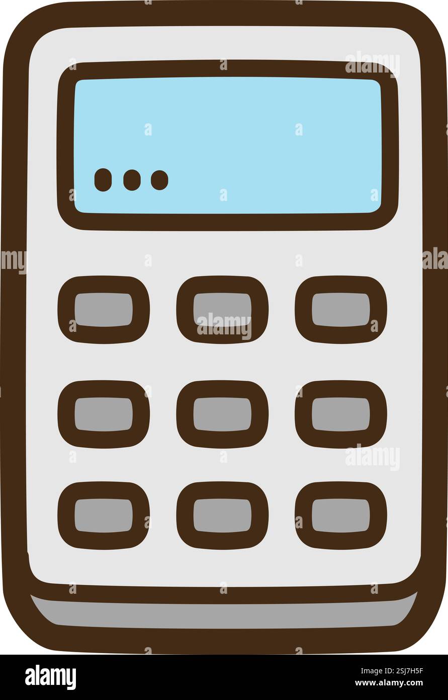 Illustration vectorielle de doodle de calculatrice et graphique. Fait partie de la catégorie éducation. Illustration de Vecteur