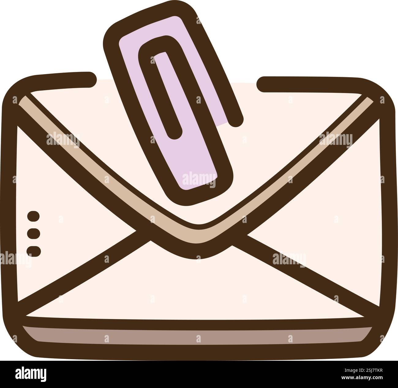 Illustration et graphique de gribouillage vectoriel de pièce jointe. Fait partie de la catégorie e-mails. Illustration de Vecteur